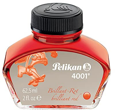 Pelikan Tintenglas Tinte 4001 Brilliant-Rot 62,5 ml, 1 Glas