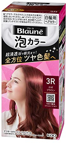 Kao Blaune Foam Color Gray Hair Dye 3R Rose Brown