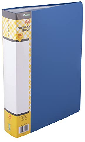 D.RECT Sichtbuch PP A4 | 100 Hüllen | Sichtmappe | Solid | Präsentationsordner | Angebotsmappen |Blau