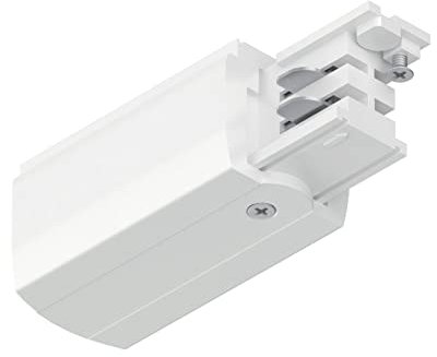 Paulmann 91361 ProRail3-Sistema de raíles (extremo izquierdo, 99,5 x 35 mm, máx. 3.680W-Carril de techo (metal, plástico, 3680 W), color blanco, End Feed links