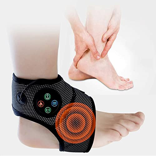 VEXIGO Appareil de Massage électrique de la Cheville du Pied, Coussinet de Soutien par Vibration, Chauffage des Points d'acupuncture, soulagement de la Douleur, Ceinture de Massage