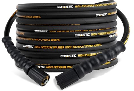 Högtryckstvättslang 4000 PSI Jet Wash förlängningsslang, professionell högtrycksreservslang, högtrycksslang med M22 x 14 mm mässingsgänga (30 FT/9 M)