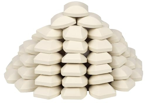 Leship Ceramic Briquettes Replacement for Turbo, Nexgrill Gas Grills, Gas Grill Briquettes Replacement for Lava Rocks, 100-Piece, 2 x 2 inches