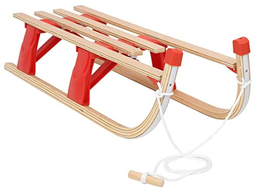 Homgoday Folding Wooden Sledge 110 cm, Outdoor Sledge