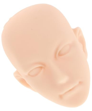 TOYANDONA Puppenkopf Make up Übungskopf Kunststoff Kleiner Zubehör Für Puppen Kompatibel Zum Schminken Üben Und Basteln
