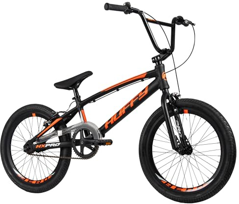 HX Pro 20-inch Aluminum BMX Race Bike, Black and Orange