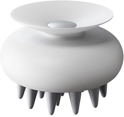 Hårbottenmassageborste – 3,1 × 3,1 × 2,7 cm sug, ergonomisk hårbotten skrubbare, hårmassage | våt stimulering, avslappningsterapier, främjar hårhälsa, för hårbotten självvård spa behandlingar