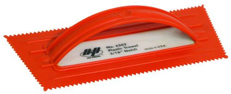 MARSHALLTOWN 6262 10-Inch by 4-1/4-Inch Plastic Notched V Orange Trowel