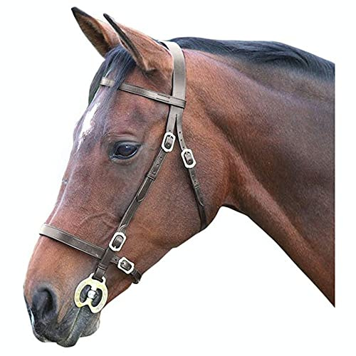 Shires Blenheim Plain Inhand Bridle - Havana Full