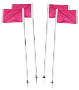 Kwik Goal Official Corner Flags - Set of 4, Pink