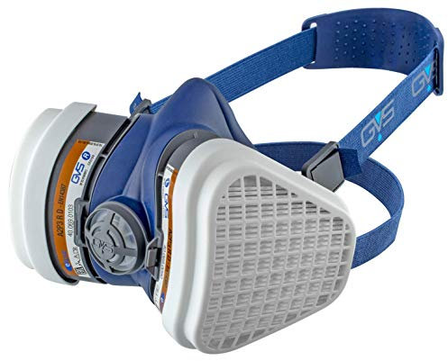 GVS SPR496 Masque Elipse avec filtres A2P3 pour gaz et vapeurs organiques jusqu'à 5000 ppm et poussières, M/L