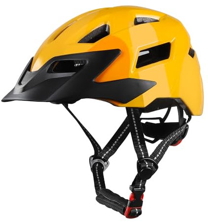 FUNWICT Kinder Fahrradhelm für Mädchen Jungen, Verstellbarer Kinderhelm Radhelm Skaterhelm Sporthelm für Skateboarden Radfahren Inlineskaten, 52-56 cm (Gelb, S (52-56 cm))