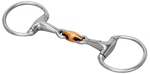 Start Anatomisch Vollgebrochenes Olivgebiss – doppelt gebrochen, mit Kupferstück – German Silver, stabiles, pferdefreundliches Zaumzeug (13,5 cm)