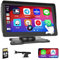 Hikity Wireless Apple Carplay & Android Auto Tragbares Autoradio 7 Zoll Touch Display mit Bluetooth/FM 64G TF