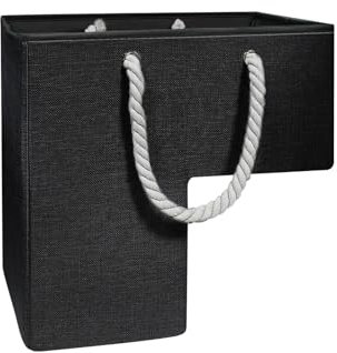 Esoes Treppenkorb-Organizer, Multifunktionaler Treppenkorb Organizer Halter Aufbewahrungsbehälter mit Seilgriffen Faltbarer Stufenkorb für das Heimbüro Teppich- und Holztreppen