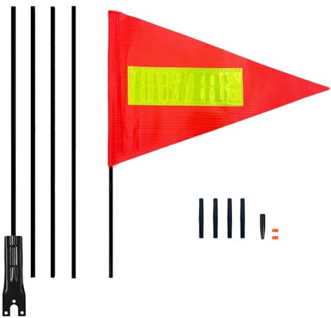 Fahrrad Wimpel, Reflektierende Fahrradflagge, Fahrradflagge Verstellbare Fahrrad Fahne Fahrradzubehör Warnschild für Freien Radfahren