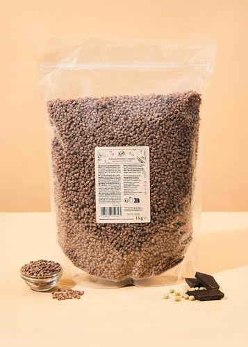 KoRo - Cereali proteici al 48% al cacao 1 kg - Vegan - Alto contenuto proteico (48 g/100 g) - Maxi confezione da 1 kg