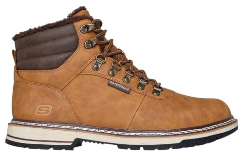Skechers Hombre Corado Memphis Hiking Boot, Wheat Synthetic/Mesh, 41.5 EU