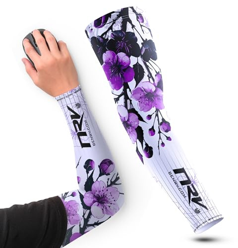NRV Manchette Gaming Orchid – Compression Sleeve eSport Élégante – Anti-Friction, Respirante et Durable – Design Fleur d'Orchidée