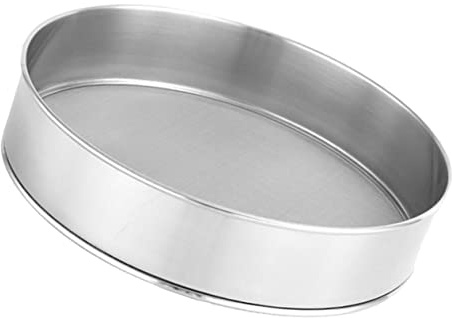 JECOMPRIS Colador Tamizador De Harina 25 Cm De Acero Inoxidable Malla Fina para Repostería, Espolvorear Azúcar Polvo, Uso Manual para Cocina y Horneado De Pasteles