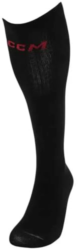 CCM Calcetines de hockey Socklinerk Senior OSFA 37-46, Negro , Talla única