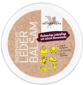 Bense & Eicke Bienenwachs Lederbalsam 50 ml - farbloser Pflegebalsam für Glattleder - Macht Leder weich und geschmeidig, schützt vor Feuchtigkeit - für Sattelzeug, Schuhe, Taschen, Autoleder B&E