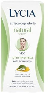 Lycia Strisce Depilatorie Viso Natural Touch, 20 Pezzi