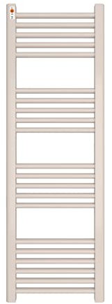 Mert E1 Elektro-Bad-Heizung 1200x400 elektrisch Bad-Heizkörper ohne Thermostat weiß Handtuchhalter befüllt für Wandmontage