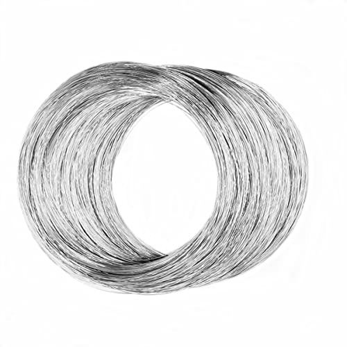 Filo in acciaio INOX 304, per lavori manuali fai da te, filo per sculture artistiche, filo per la realizzazione di gioielli, filo per la filatura di bonsai, filo per giardinaggio, 0,06 mm, 9,7 m