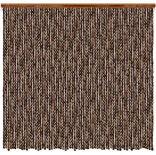 YUJIANHUAA Cortina De Cuentas,Cortina De Cuentas De Madera, Cortina De Cadena De Bambú Natrual,Partición Decorativo,Cortinas Hechas a Mano,para Salón Dormitorio Pasillo Balconoy (90x90cm(90 Hilos))