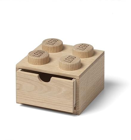 LEGO Square oak storage brick - Light oak