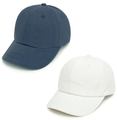 Toddler Boys Baby Girls Baseball Hats Summer Caps Kids Baseball Caps Toddler Sun Hat Adjustable Size for 6M-2Y Navy Blue+White