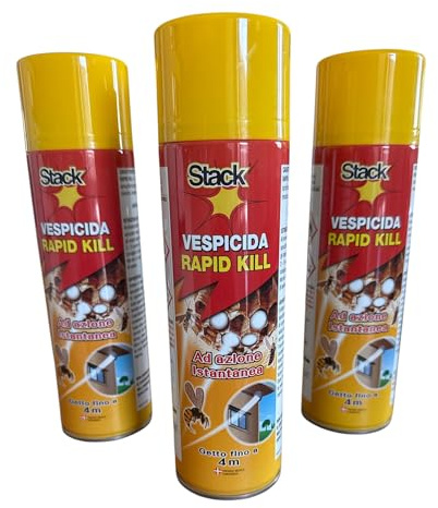 Vespicida contro Vespe e Calabroni Getto ﬁno a 4 m Spray Multi-insetto 500 ML azione FULMINANTE (3)