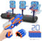 Zhcuves Diana Electronica con Pistola para Nerf, Objetivo de Tiro Automático con 20 Balas & Muñequeras, Juguete Niños 3 4 5 6 7 8 9 10 11 12 Años Regalos Cumpleaños Navidad Juego Gun Infantil