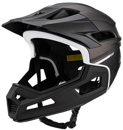 Rockible Casco de Bicicleta de Cara Completa de Montaña y Carretera con Almohadilla Desmontable para Hombres