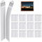 Picture Hanging Strips, Large Adhesive Hook & Loop Wall Stickers, Heavy Duty No Tool Hanging Without Nail, Removable Damage Free Frame Strip for Home Decor (24)
