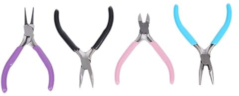 Juego de alicates de punta redonda de 4 y 5 pulgadas, alicates para joyas, alicates de alambre