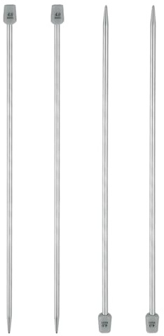 sourcing map 4Pcs 4mm(G) Single Pointed Knitting Needles Stainless Steel 9.84 Inches Length Metal Weaving Tool for Handmade Projects DIY Knitting