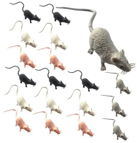 Didiseaon 24stücke Maus-ornament Aus Pvc-material Entzückende Mausfigur Kompakte Mausstatue Wunderbares Schmuckstück Für Garten Schreibtischdekoration Puppenhaus Blumentopfdekoration