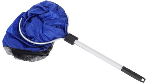 Red para Peces de Acuario, impermeabilización, Red de calcetín Koi Grande y Suave, Equipo de Pesca, Trampa para pececillos, Equipo de Cangrejo para desove de Peces medianos y (Diámetro 40 CM, Mango
