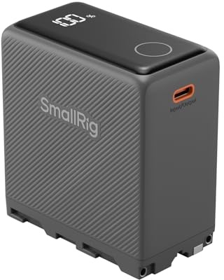 SMALLRIG NP-F970 Batteri, 7500mAh USB-C Kamerabatteri, 2H 36W PD Snabbladdning, -40°C Drift, Dubbelportsutgång, Smart Display, för Sony A7V A7IV FX3, för Canon R5 R6 Mark III, för Nikon ZR Z8-5729