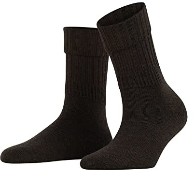 FALKE Damen Socken Striggings Rib W So Wolle einfarbig 1 Paar, Braun Dark Brown 5450, 39-42