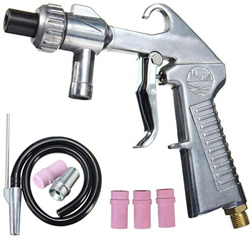 Sandstrahlpistolen-Set, Luftpistole, Spritzpistole, Sandstrahlpistole, mit Metall-/Keramik-Düsen und Rohr, Düsenpistole, Schwerkraftzufuhr, Sandstrahl-Set, Speed-Blaster-Werkzeug
