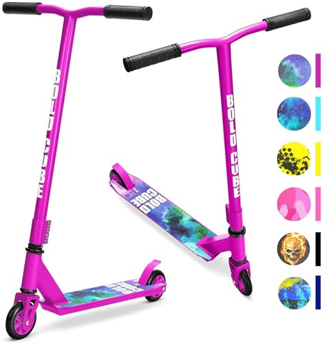 BOLDCUBE Stunt Scooter for Kids Ages 6-12 8-12 Years | Freestyle Pro 360° | Aluminium Deck | ABEC 7 | Micro Crystalized Deck