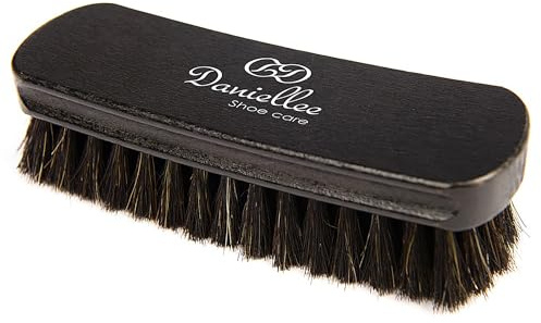 Brosse à Chaussures Danielle, Brosse à polir, 100% CRIN de Cheval pour Chaussures et Bottes