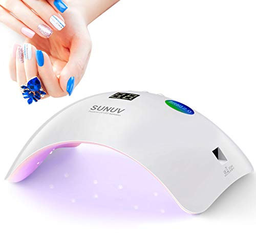 SUNUV Nageltrockner UV LED, Lampe für Nägel, 30/60/99s Timer, Infrarot Sensor, LCD Display, Geeignet für alle Gel, für Maniküre/Pediküre Nail Art zu Hause und Salon