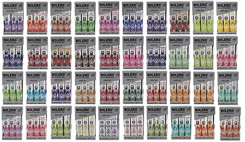 Bolero STICKS MIX 74 x 3 g, mixbox med de 74 mest populära sorterna, sockerfritt dryckespulver med stevia och gratis ökning tillbehör, 74 x 0,5 L-1,5 l