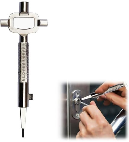 Llave de Construcción Universal, Llave de Leva Cerrajero, Llaves Universales de Construcción de Aleación de Zinc, Llave de Arquitecto, Llave de Utilidades Multifuncionales