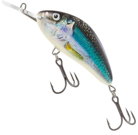 Salmo Hornet Wobbler, Salmo Farben:Holo Smelt, Länge/Gewicht/Laufverhalten/Tauchtiefe:9cm / 36g / schwimmend / 3.5-5.0m