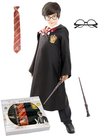 Funidelia | Set accessoarer Harry Potter för pokje Filmer & Serier, Trollkarlar, Gryffindor, Hogwarts - Accessoarer för barn, accessoarer för maskeraddräkter - Brun